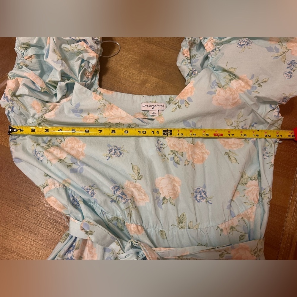 Love Shack Fancy for Target Estelle Blue Floral Dress 16 - Picture 8 of 9